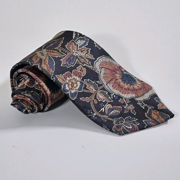 Bill Blass Expressly For [Inelidgible] Tie Floral Timeless Boho W4 L57 Inches - Picture 1 of 10